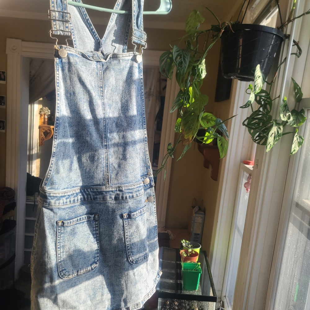 Small Wild Blue Denim Overalls Dress